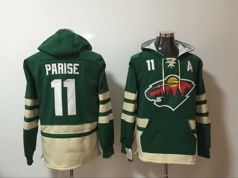 Minnesota Wild #11 Zach Parise Green All Stitched Hooded Sweatshirt,We sell and wholesale Minnesota Wild #11 Zach Parise Green All Stitched Hooded Sweatshirt on line form chian!